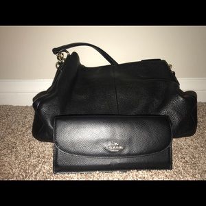 Coach purse and matching wallet